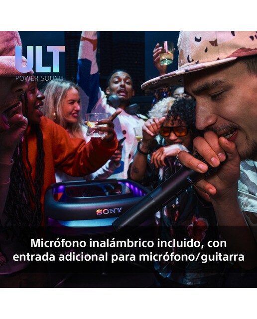 Altavoz para fiestas Sony ULT TOWER 10, ULT POWER SOUND, Deep Bass, X-Balanced, iluminación 360º, con micrófono, portátil con ruedas - negro Negro-5