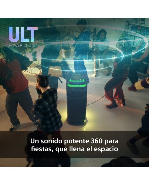 Altavoz para fiestas Sony ULT TOWER 10, ULT POWER SOUND, Deep Bass, X-Balanced, iluminación 360º, con micrófono, portátil con ruedas - negro Negro-6