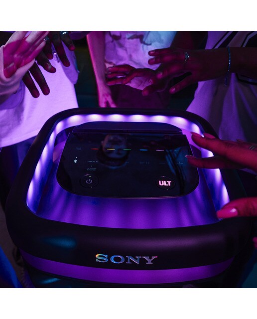 Altavoz para fiestas Sony ULT TOWER 10, ULT POWER SOUND, Deep Bass, X-Balanced, iluminación 360º, con micrófono, portátil con ruedas - negro Negro-12