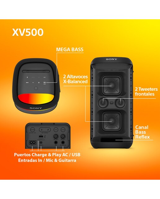 Coluna Portátil Bluetooth Sony SRS-XV500 Preto-6