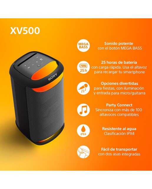 Coluna Portátil Bluetooth Sony SRS-XV500 Preto-8
