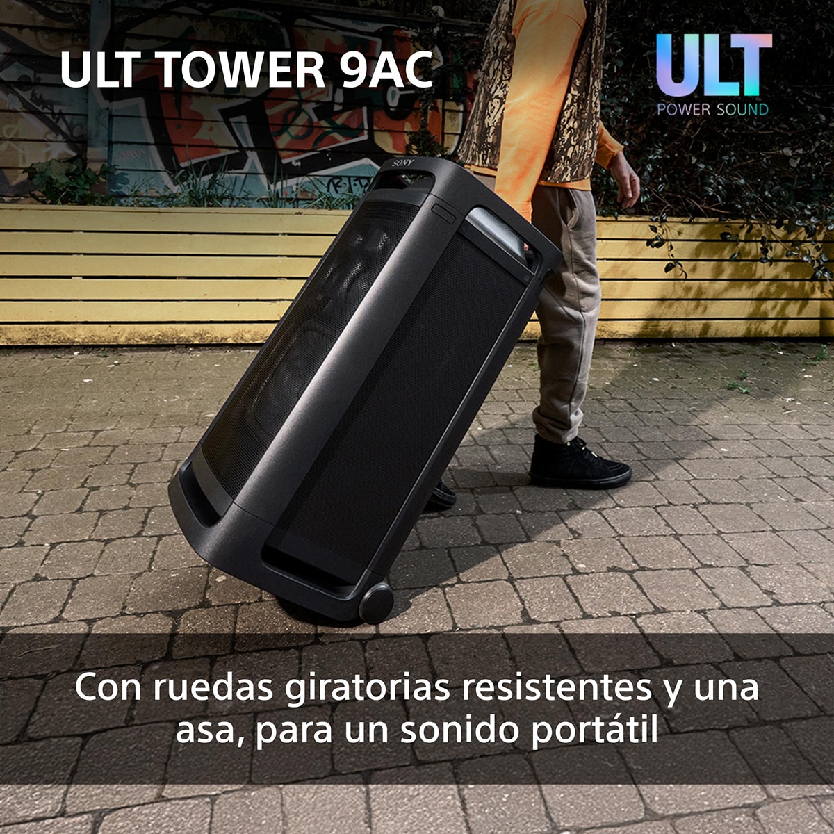 Altavoz Bluetooth para fiestas Sony ULT TOWER 9AC, 2xULT POWER SOUND, altavoz X-Balanced, iluminación y sonido 360, entradas karaoke Negro-6