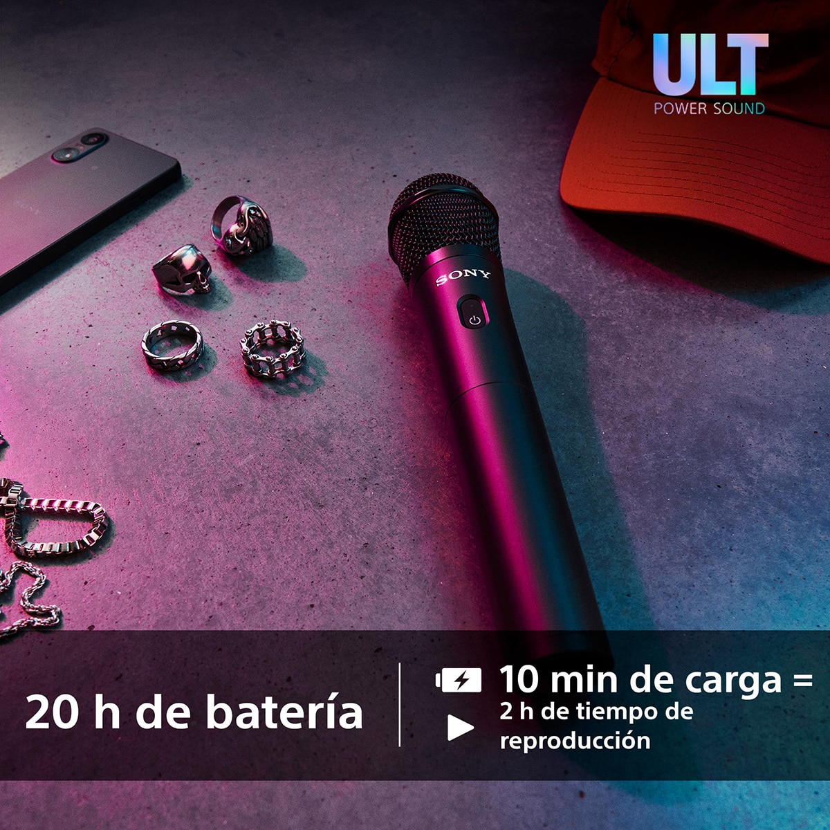 Set de 2 micrófonos inalámbricos negros y receptor Sony ULTMIC1 Negro-8
