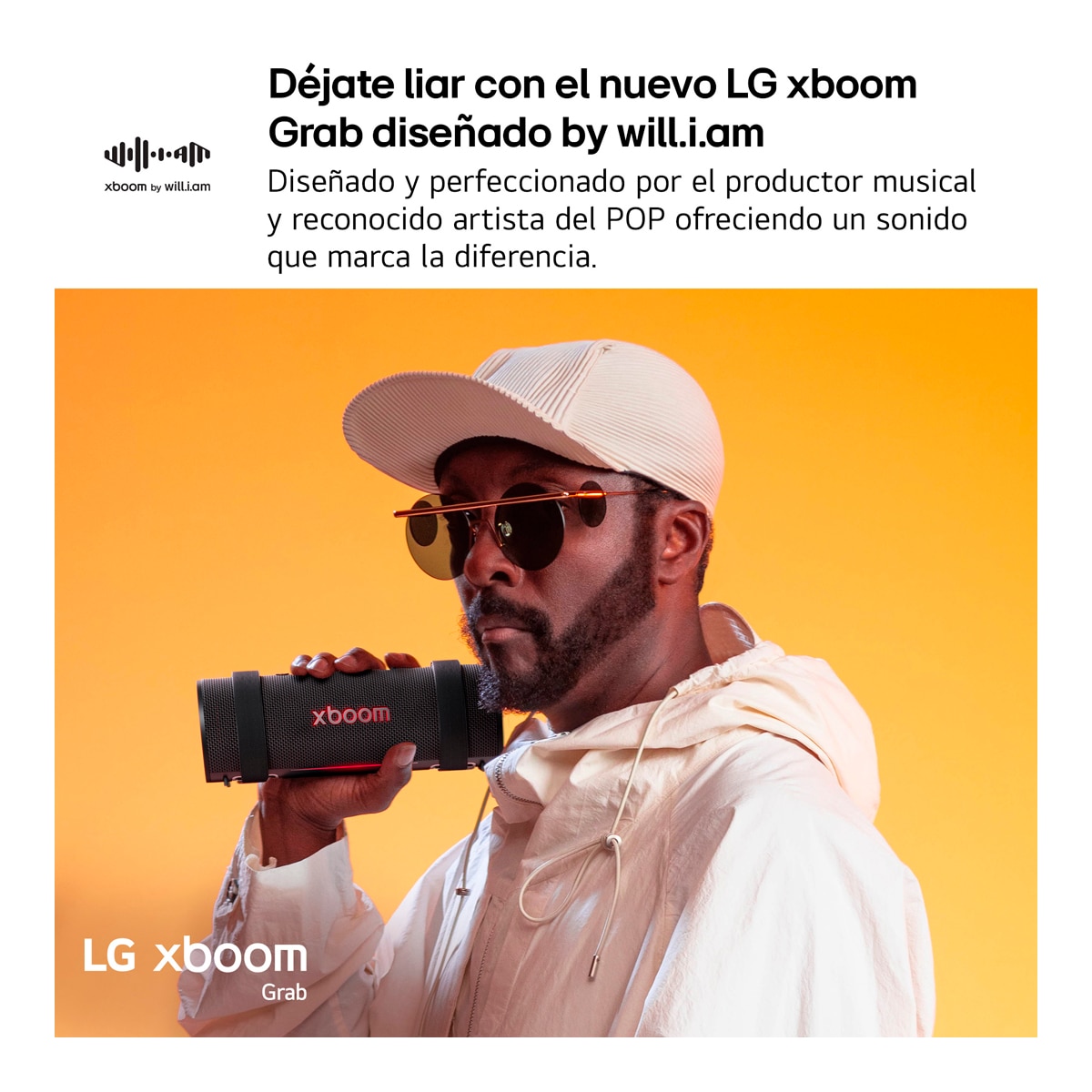 Altavoz portátil LG xboom Grab, 30W, Bluetooth 5.3 Miracast, hasta 20h. batería, resistencia militar, IP67, Negro Negro-5