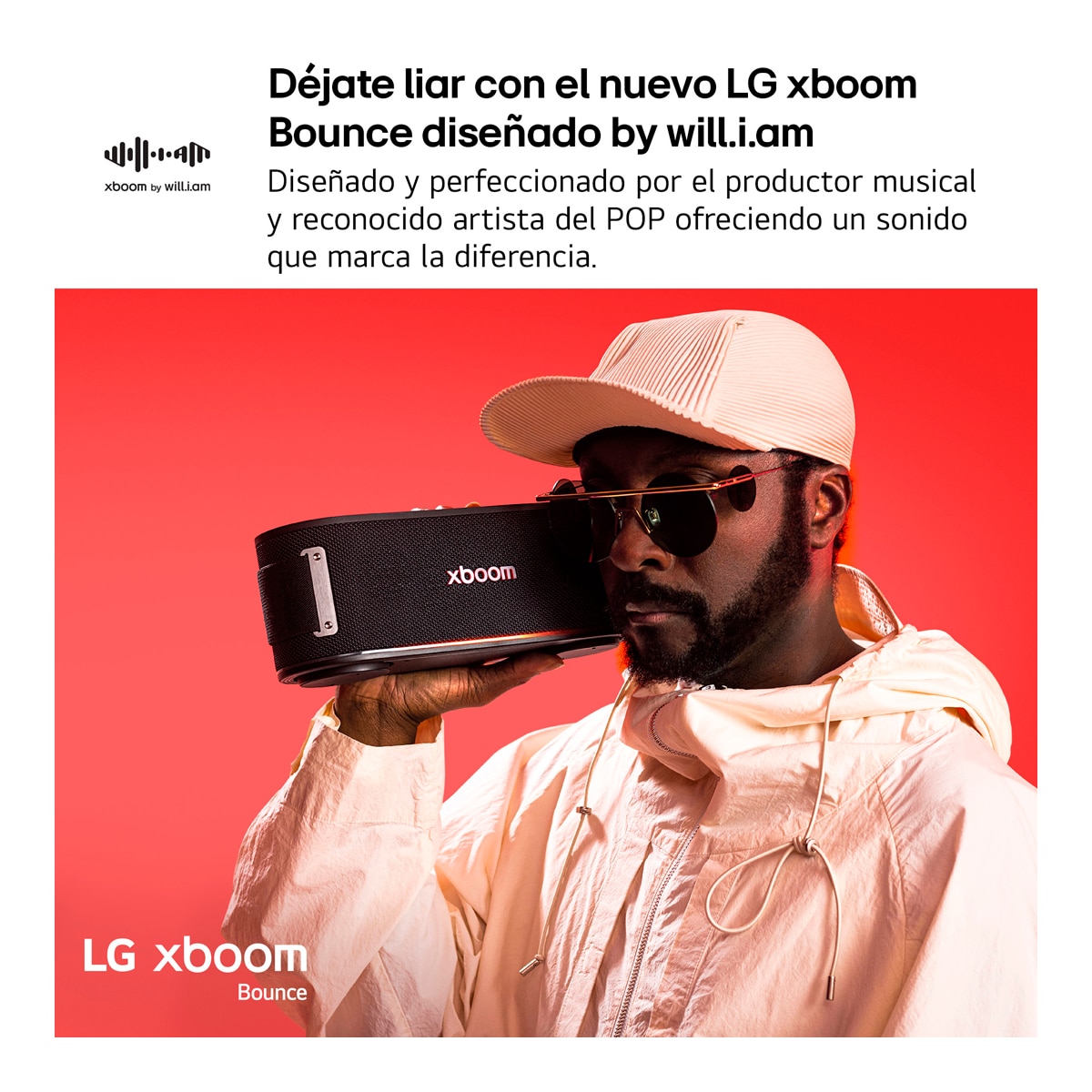 Altavoz portátil LG xboom Bounce, 40W, Bluetooth 5.3 Miracast, hasta 30h batería, resistencia militar, IP67, Negro Negro-5