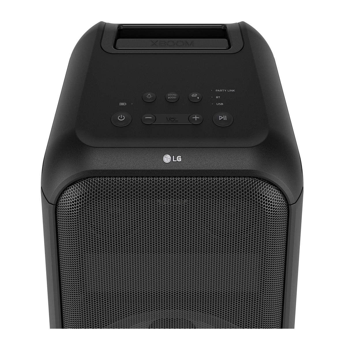 Altavoz gran potencia LG xboom DXL7T 250W para fiestas, karaoke, luces y pantalla LED, Bluetooth, hasta 20h batería, asa telescópica y ruedas Negro-12