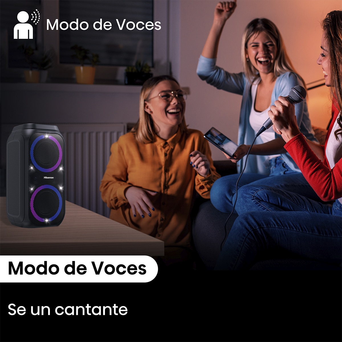 Altavoz portátil alta potencia Hisense Party Rocket 160, 2.0, Bluetooth Negro-9