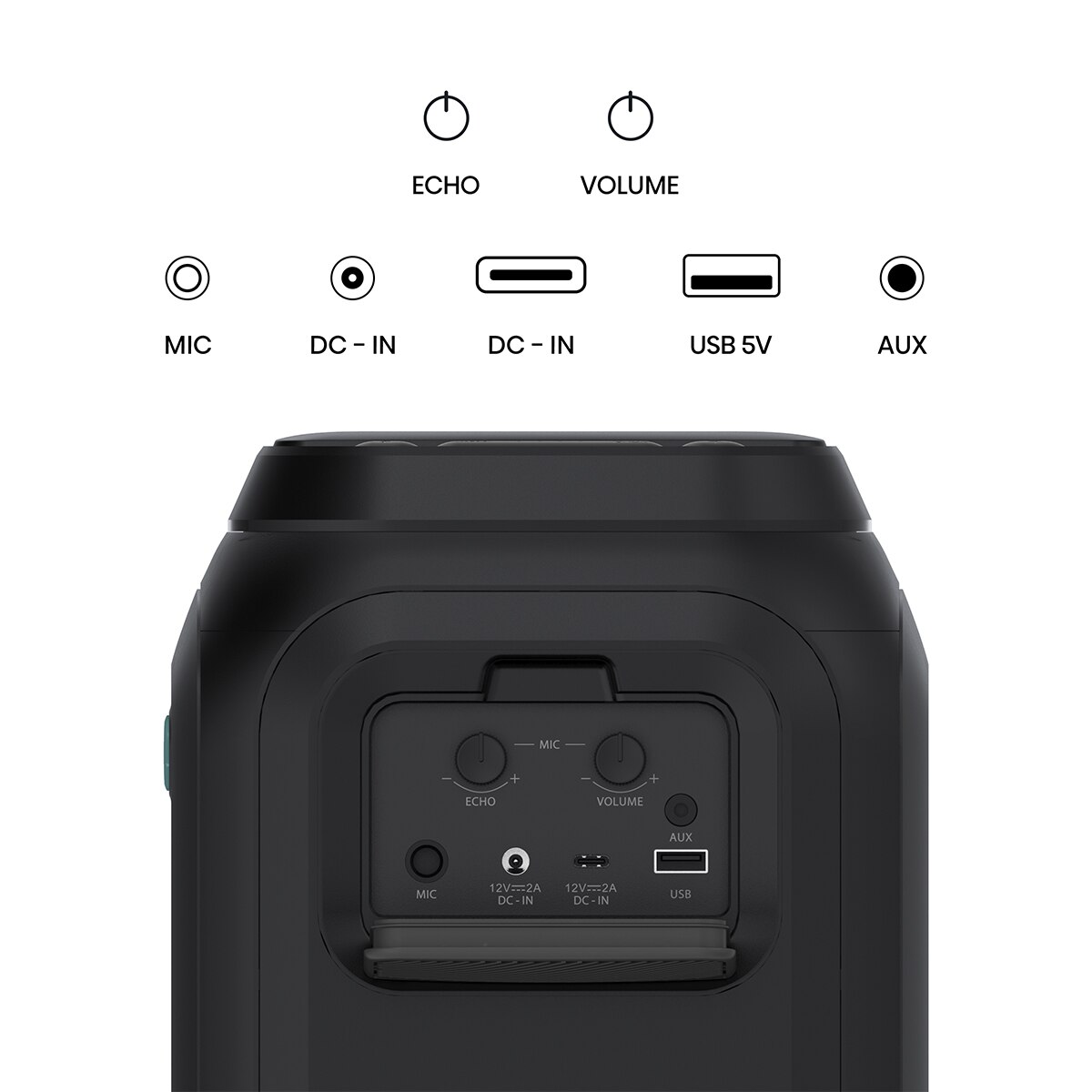 Altavoz portátil alta potencia Hisense Party Rocket 160, 2.0, Bluetooth Negro-11