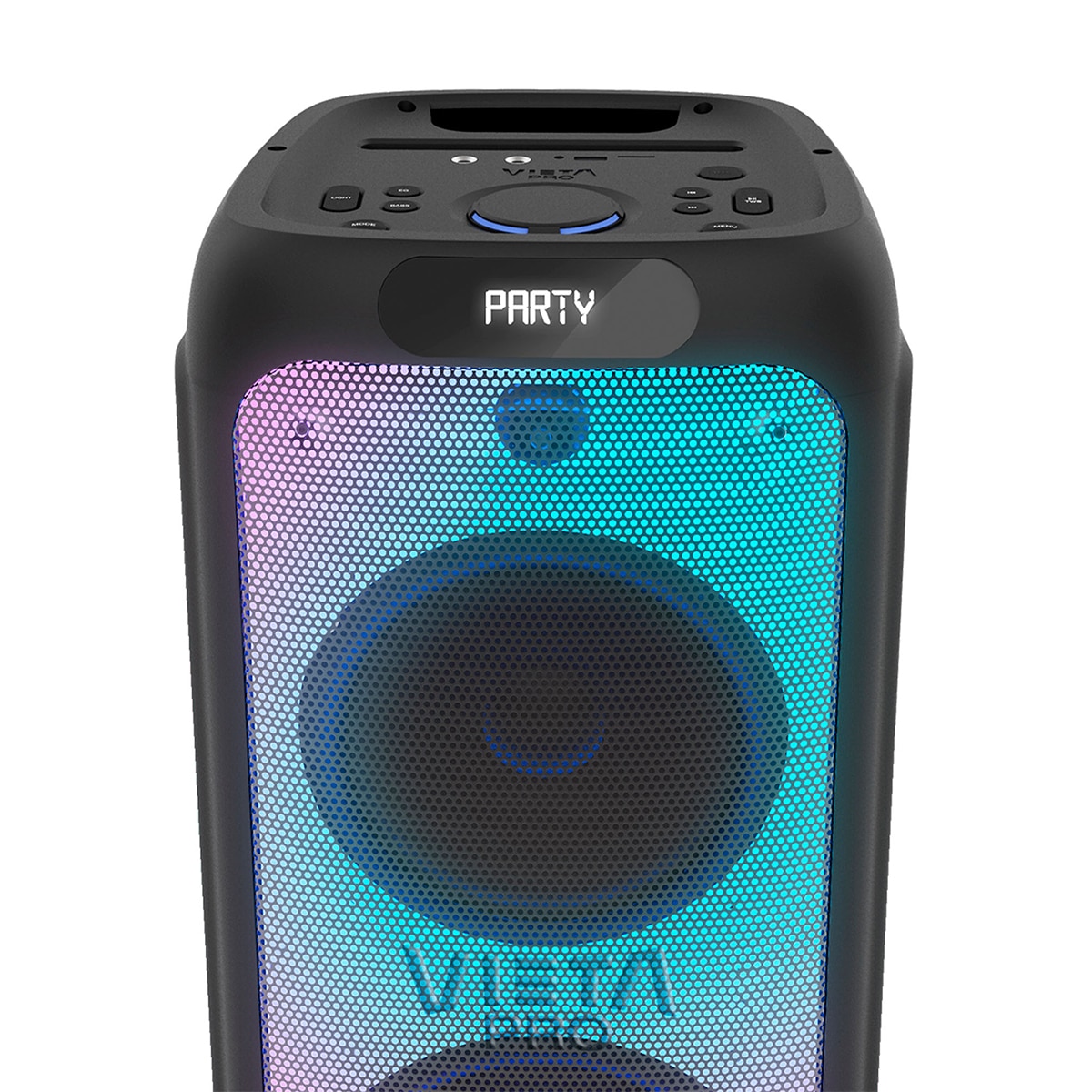 Altavoz portátil Vieta Pro Party 220, 500W, hasta 9 h. de batería,  Bluetooth 5.3, luces LED, radio FM, Auracast y micrófono Negro-3