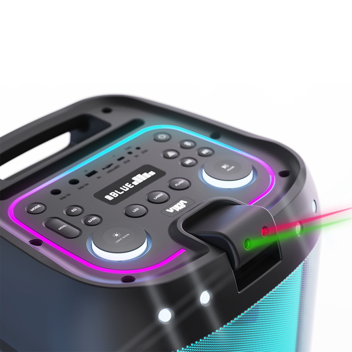 Altavoz gran potencia Vieta Pro Vieta Pro Party 330, 850W, luces RGB + láser, Bluetooth, Auracast y ecualizador Negro-3