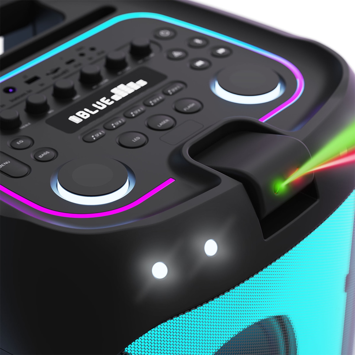 Altavoz gran potencia Vieta Pro Party 440, 1200W, luces RGB + láser, efectos de sonido, Auracast y ecualizador Negro-3