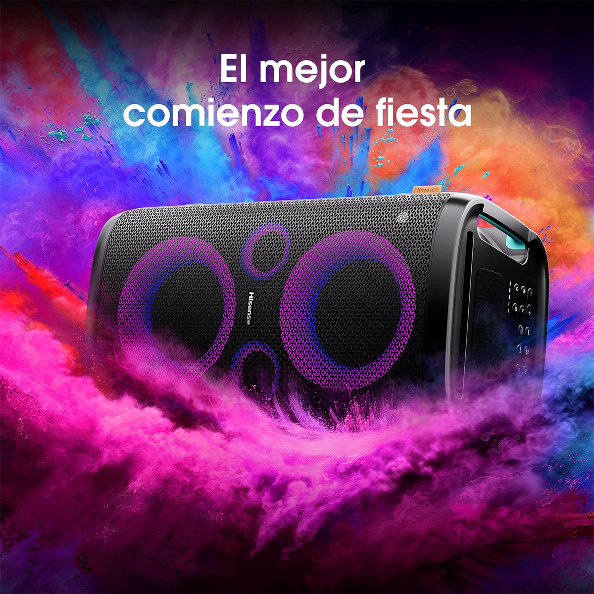 Altavoz portátil alta potencia Hisense Party Storm 300W, Bluetooth Negro / Verde-6