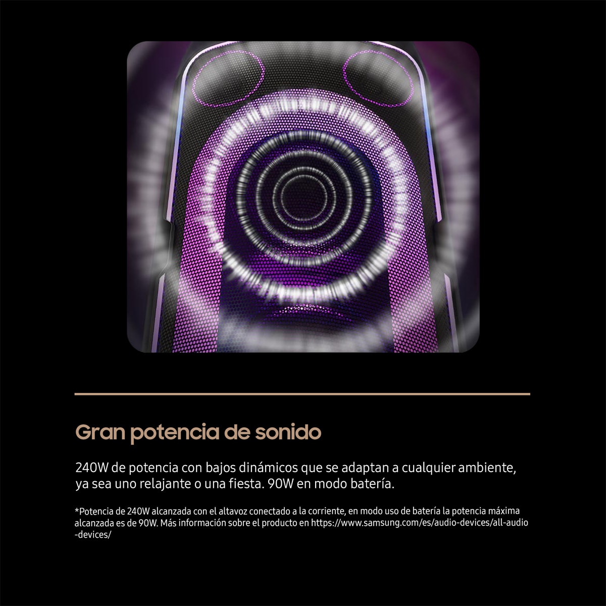 Torre de Sonido Samsung MX-ST50F/ZF, 2.0 con 4 altavoces, 240W, Modo Karaoke, Efectos DJ, Bass Booster, Bluetooth 5.4, USB music playback - Negro titanium Negro titanium-3