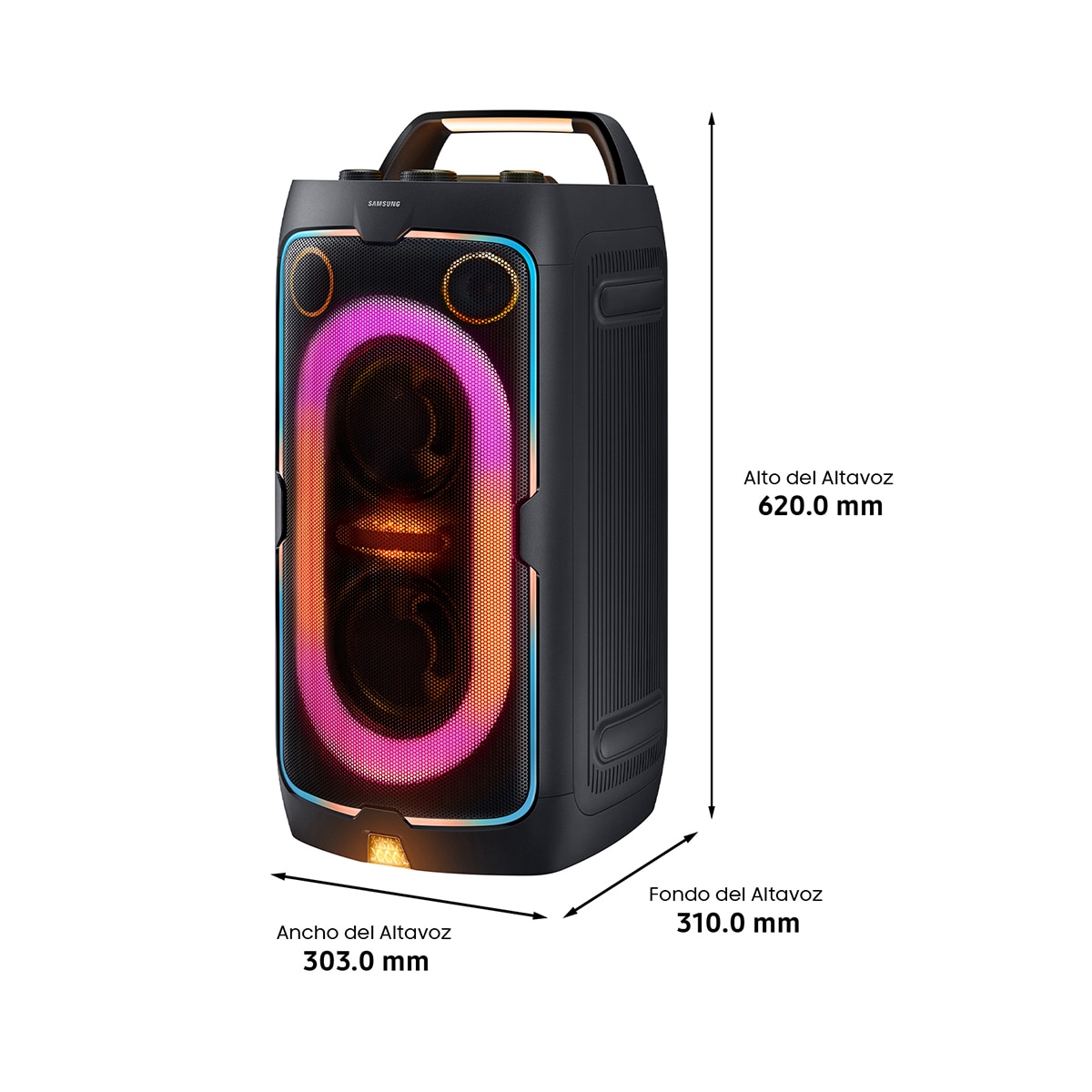 Torre de Sonido Samsung MX-ST40F/ZF, 2.0 con 4 altavoces, 160W, Modo Karaoke, Efectos DJ, Bass Booster, Bluetooth 5.4, USB music playback Negro titanium-2