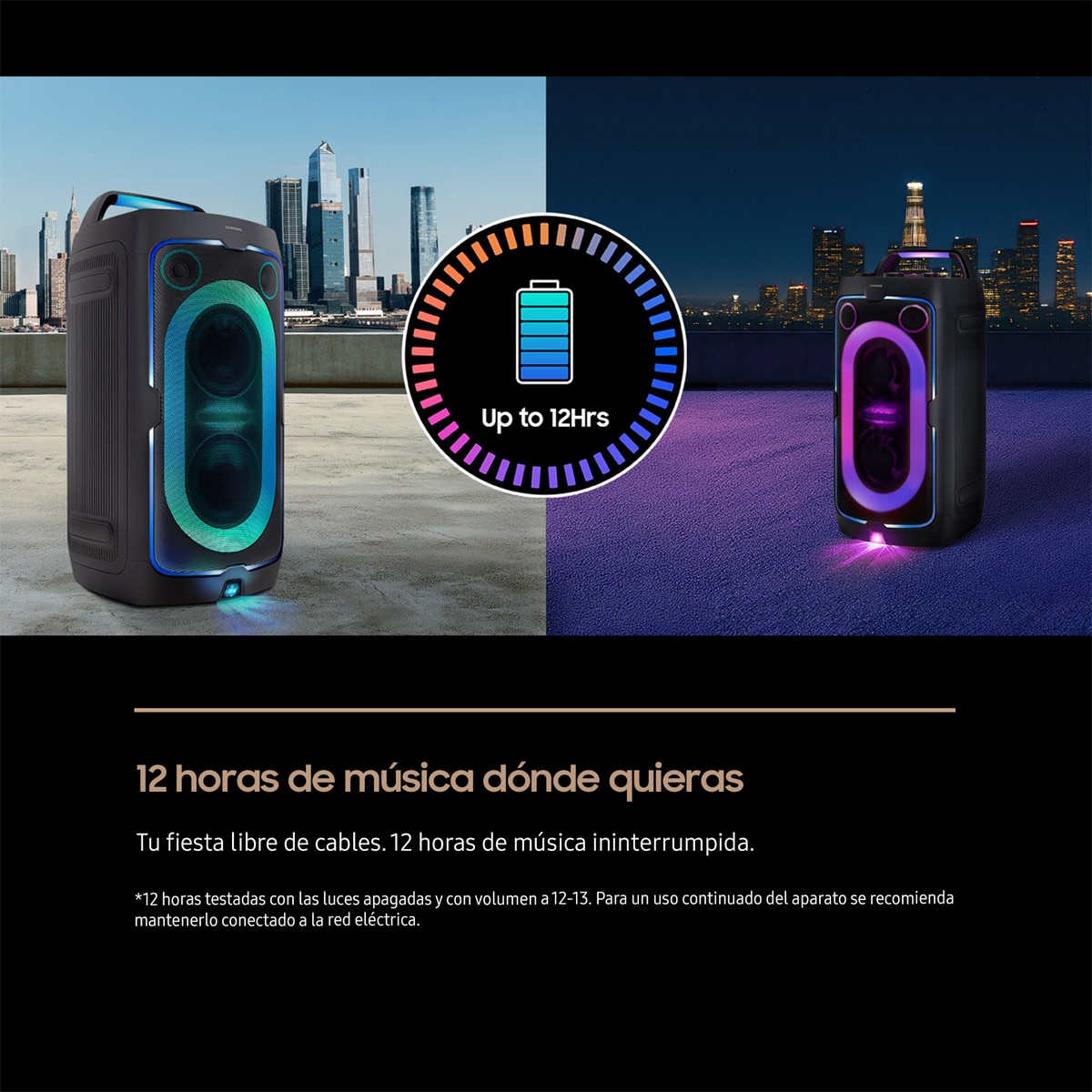 Torre de Sonido Samsung MX-ST40F/ZF, 2.0 con 4 altavoces, 160W, Modo Karaoke, Efectos DJ, Bass Booster, Bluetooth 5.4, USB music playback Negro titanium-5