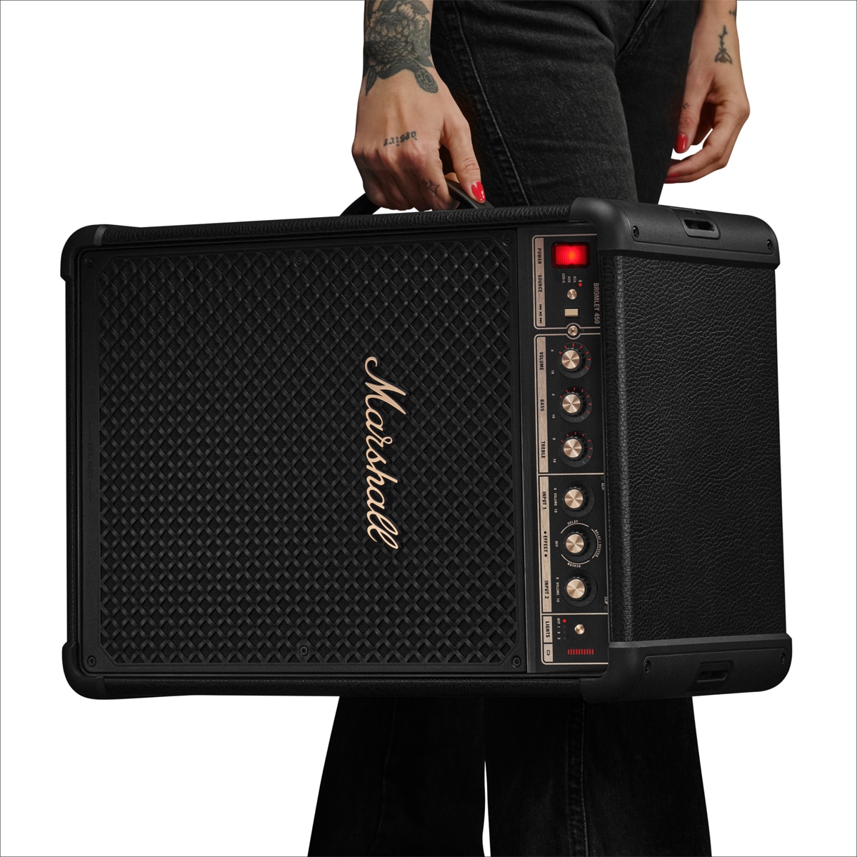 Altavoz gran potencia Marshall Bromley 450 Negro & Latón - Negro Negro-8