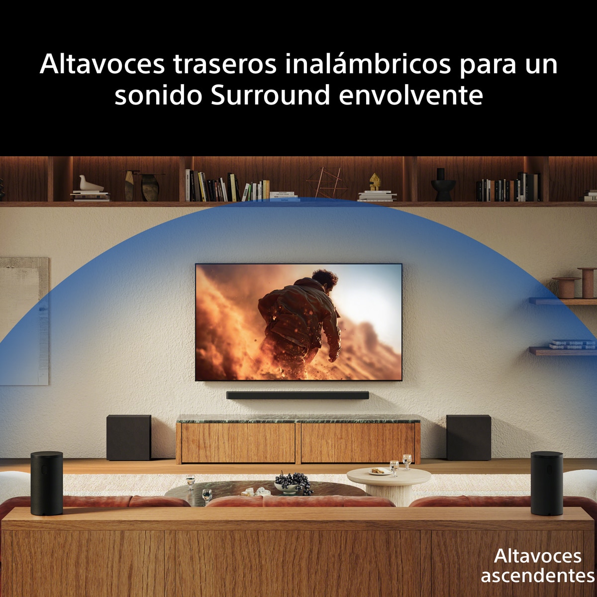 Altavoces traseros inalámbricos Sony BRAVIA Theatre Rear 9, sonido envolvente, Dolby Atmos, DTS X Negro-2