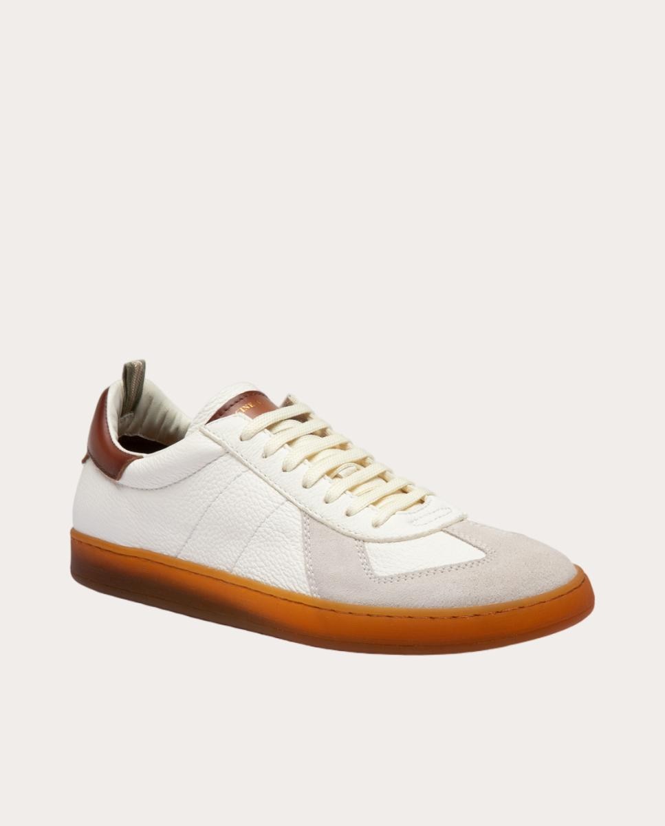 Imagen 4 de Zapatillas Militia de piel texturizada y ante - Blanco Blanco
