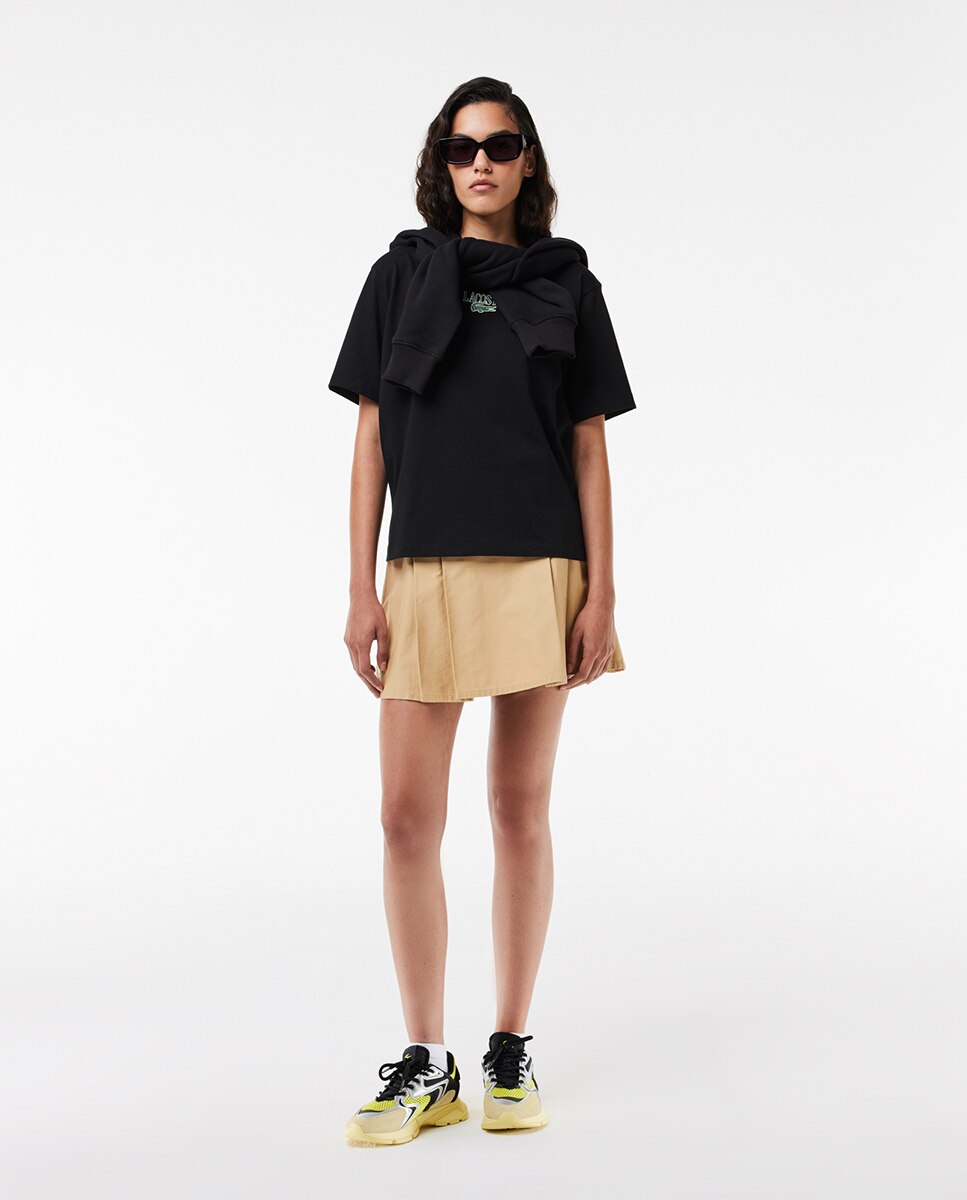 Camisola de Malha com Estampado e em Algodão Preto-7