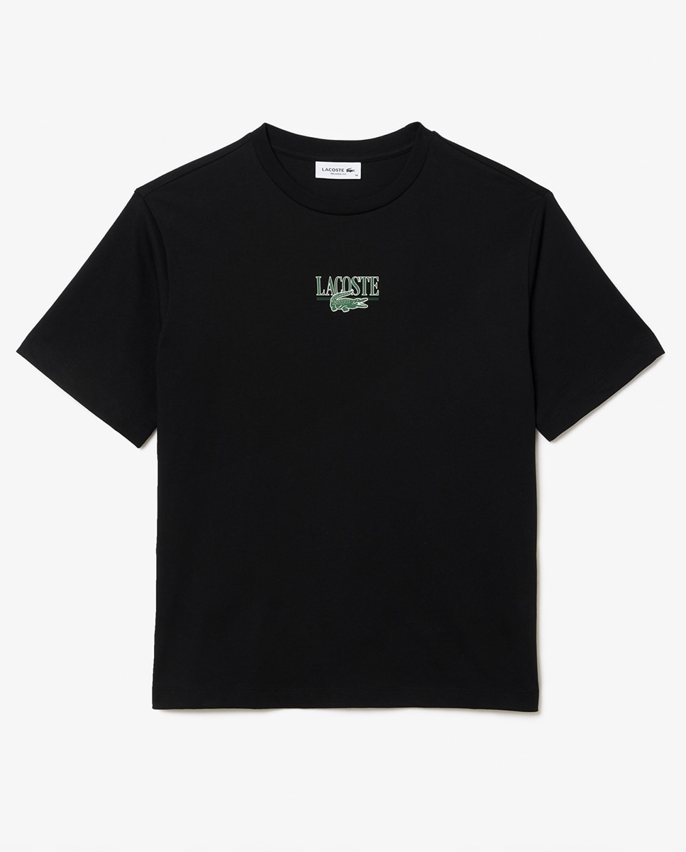 Camisola de Malha com Estampado e em Algodão Preto-4