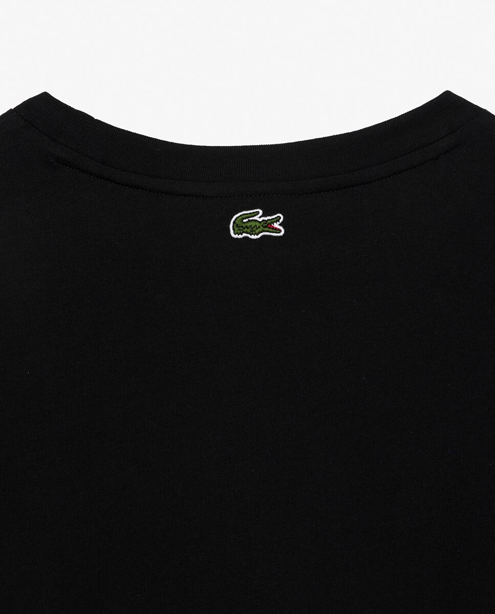 Camisola de Malha com Estampado e em Algodão Preto-6