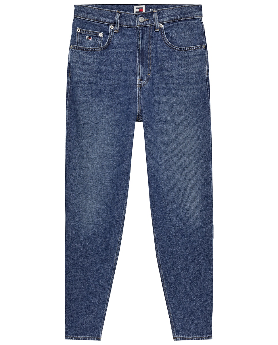 Jeans Mom Fit de Cintura Subida Azul-5