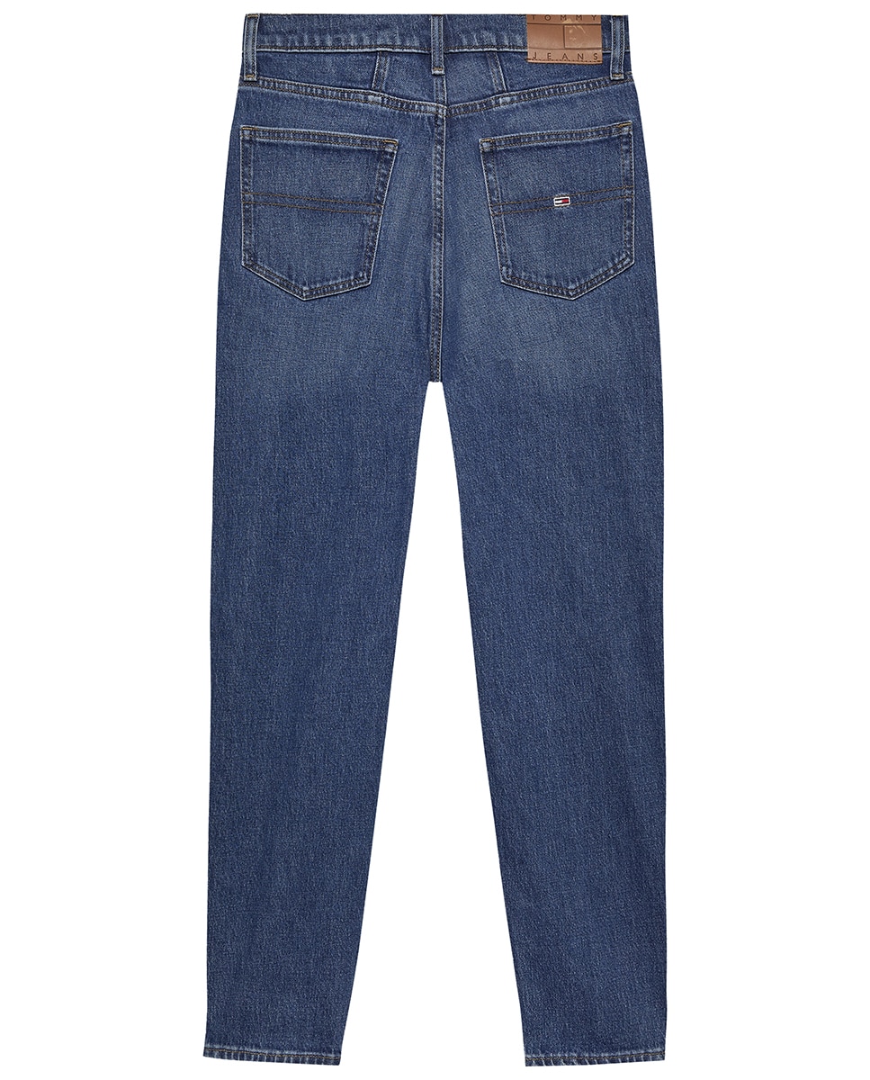 Jeans Mom Fit de Cintura Subida Azul-6