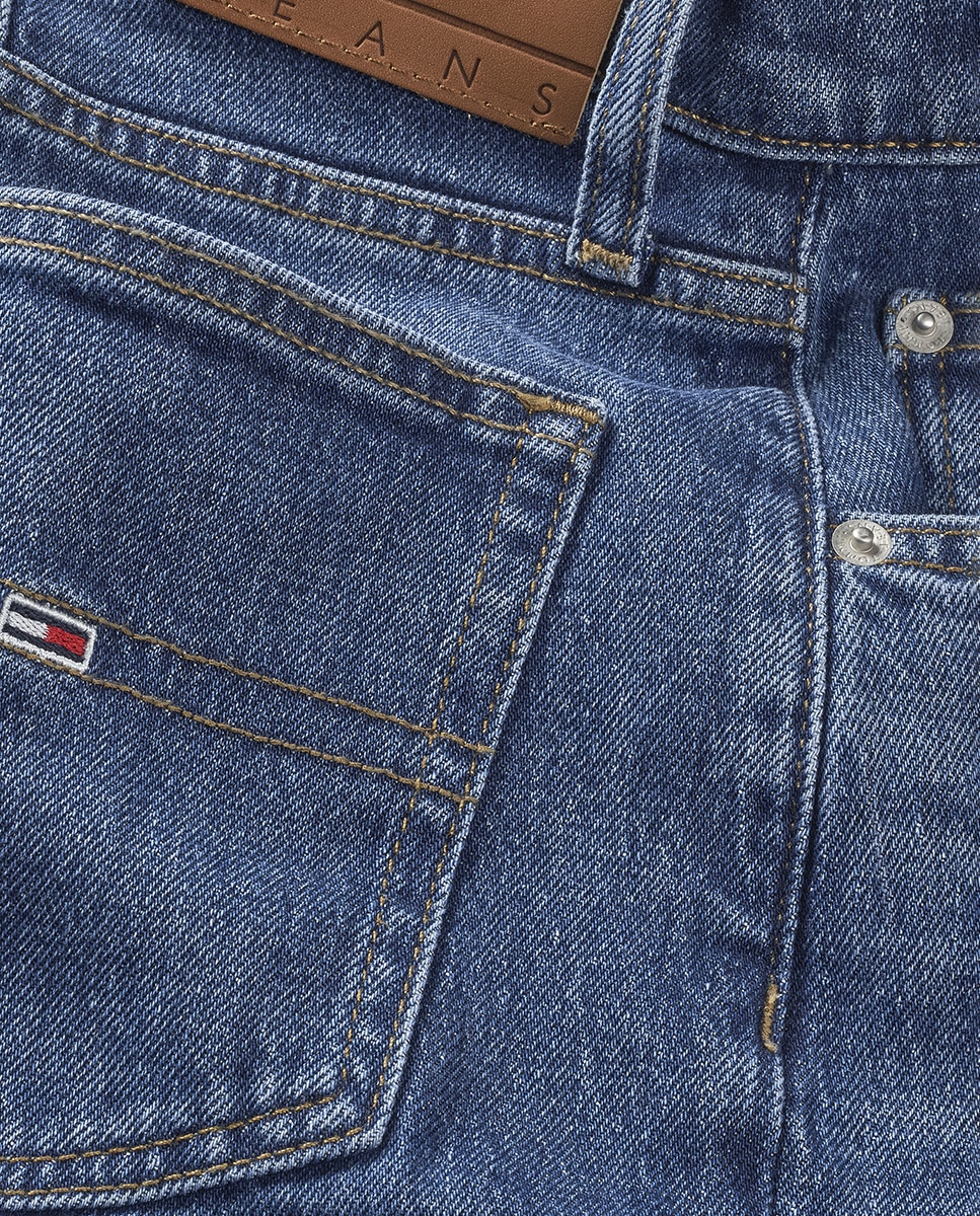 Jeans Mom Fit de Cintura Subida Azul-7