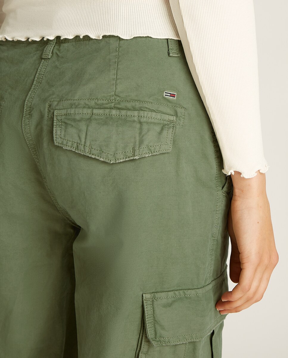Calças Cargo Relaxed Fit Verde-militar-4