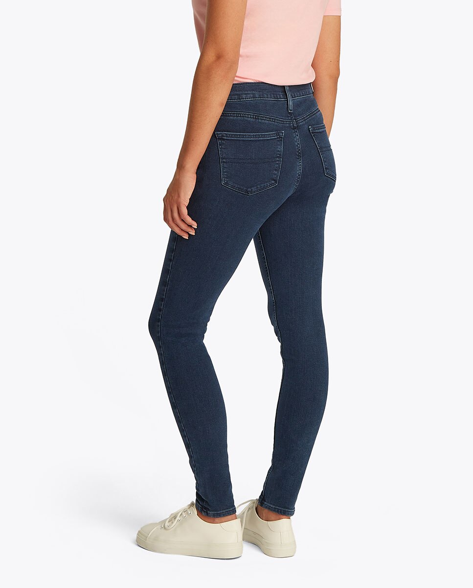 Jeans Skinny Fit de Cintura Média Azul-3