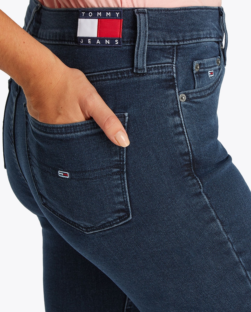 Jeans Skinny Fit de Cintura Média Azul-5