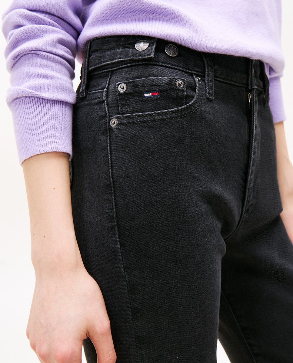 Jeans Sylvia Flare Fit com Cintura Subida Preto-2