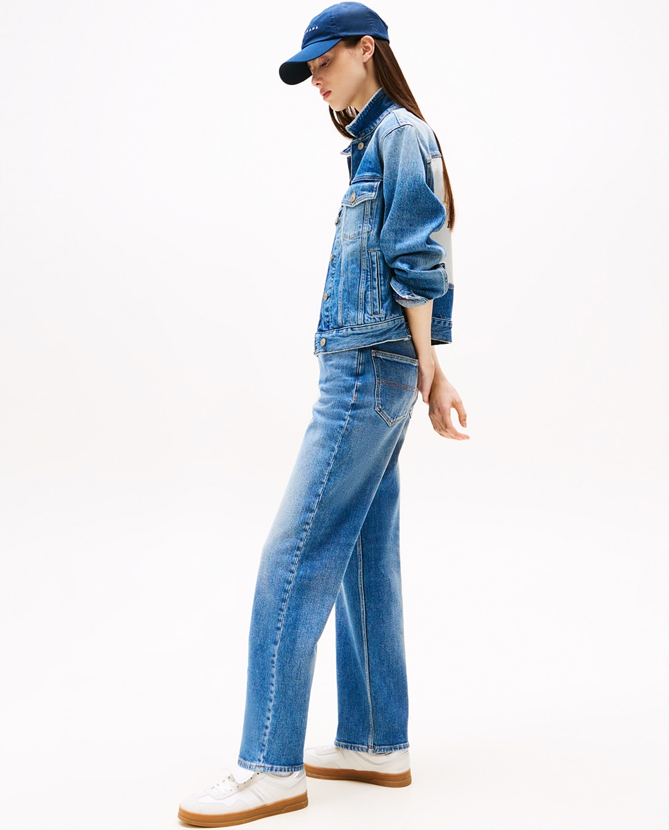 Jeans Layla Slim Straight Fit com Cintura Subida Azul-3