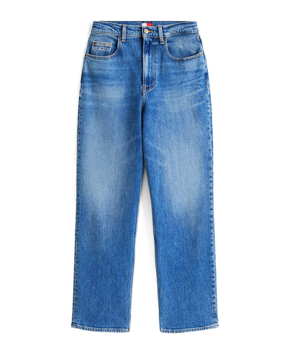 Jeans Layla Slim Straight Fit com Cintura Subida Azul-5