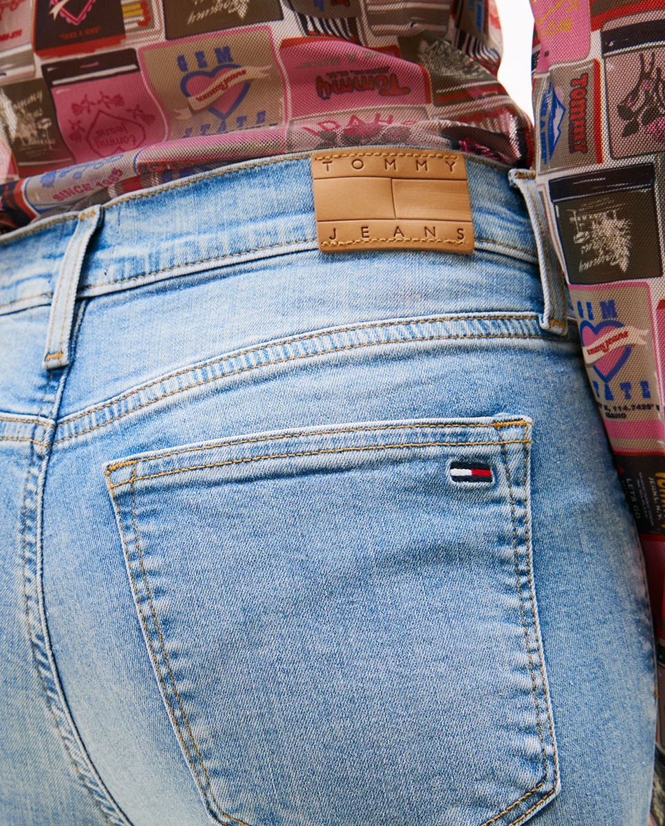Jeans Nora Skinny Fit com Cintura Média Azul-claro-4