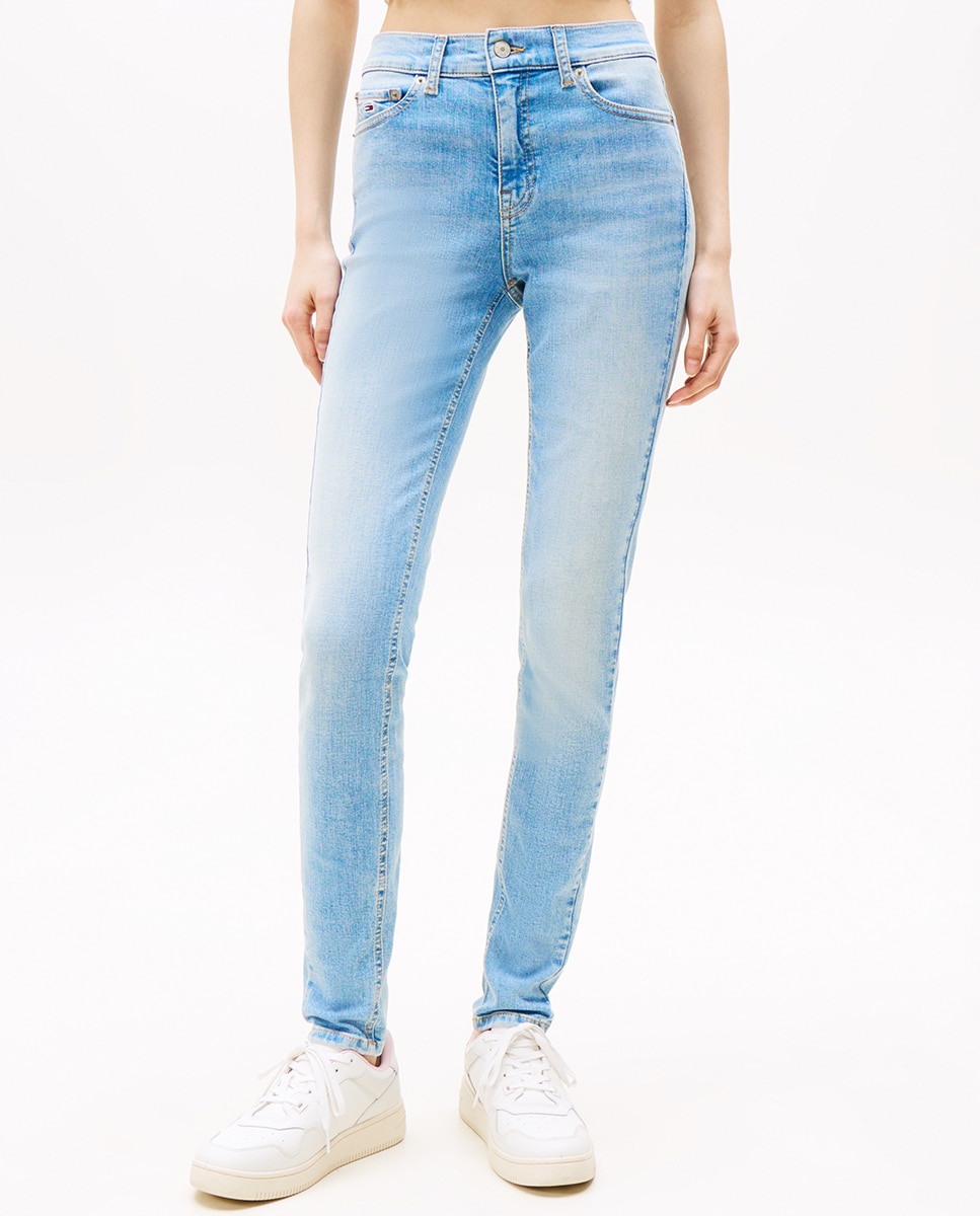 Jeans Nora Skinny Fit com Cintura Média Azul-claro-5
