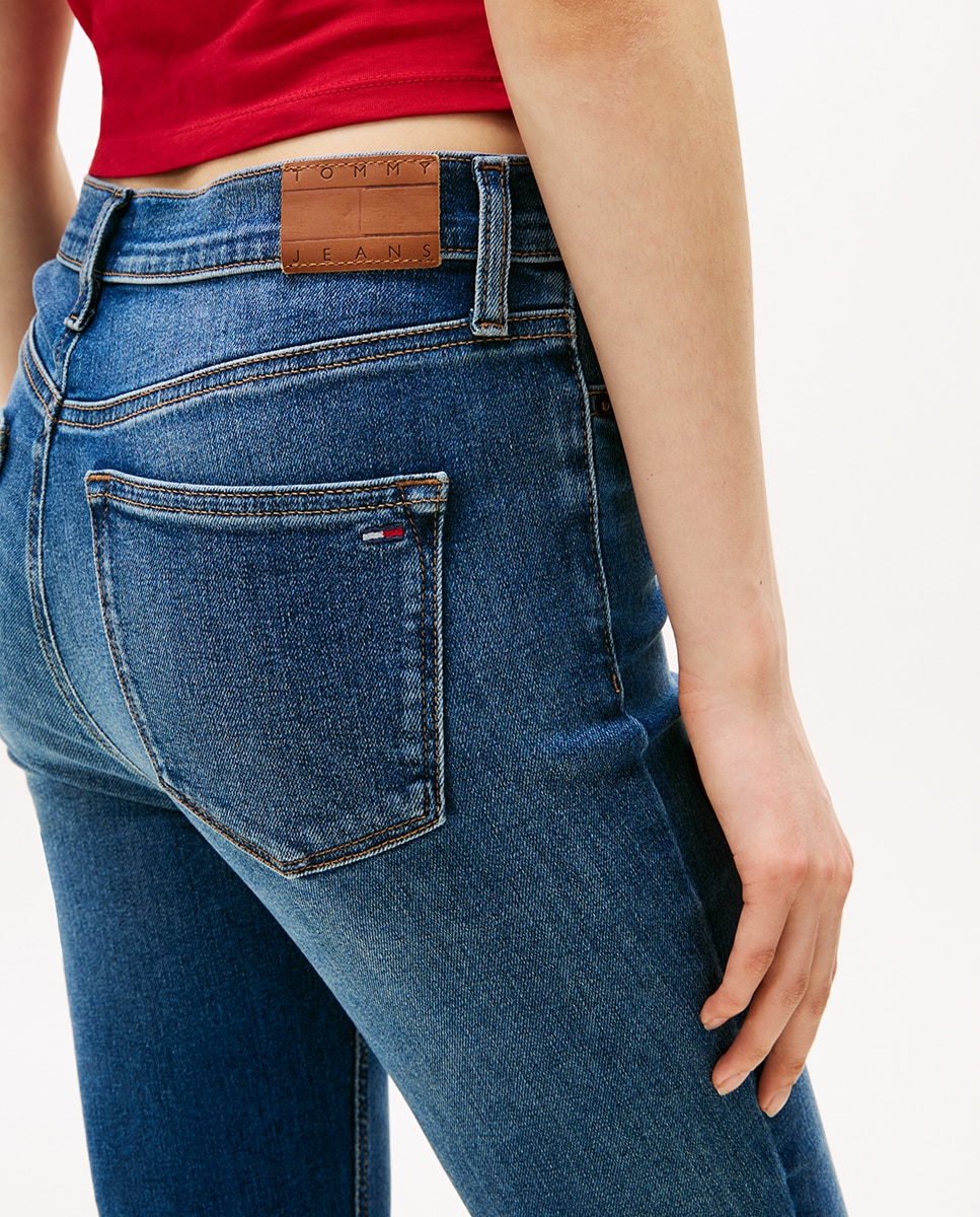 Jeans Nora Skinny Fit com Cintura Média Azul-2