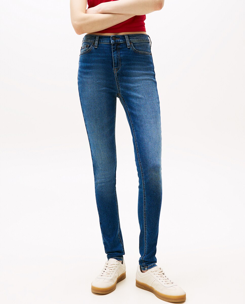 Jeans Nora Skinny Fit com Cintura Média Azul-3