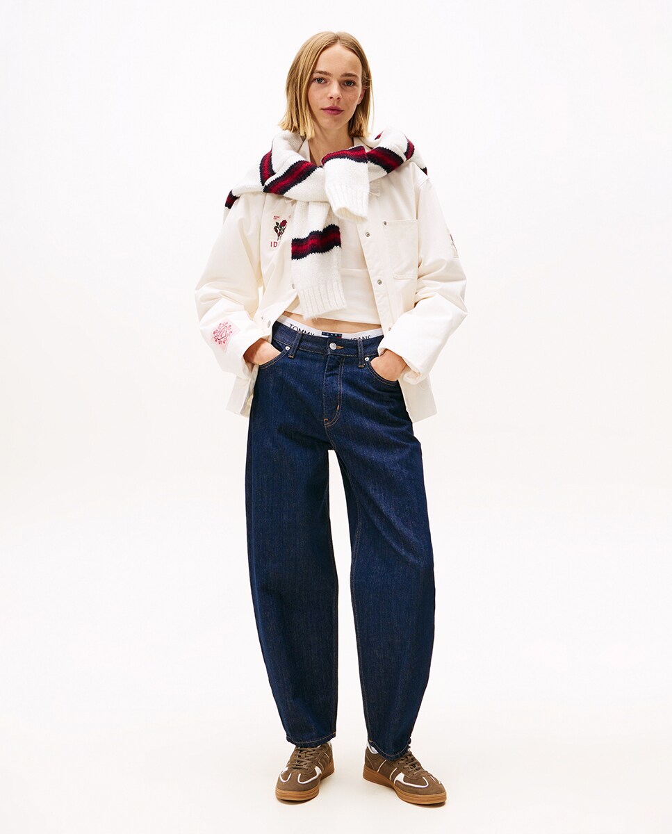 Jeans Jeanie Balloon Fit com Cintura Subida Azul-1