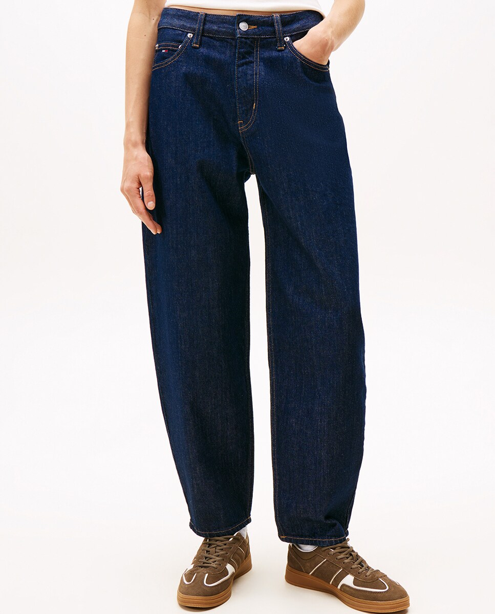 Jeans Jeanie Balloon Fit com Cintura Subida Azul-3