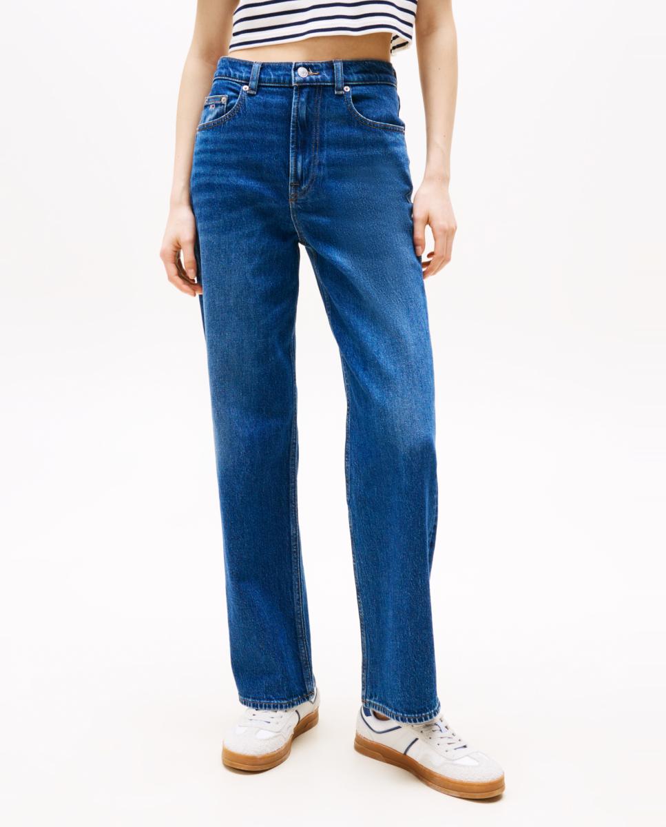 Jeans Layla Slim Straight Fit com Cintura Subida Azul-índigo-2