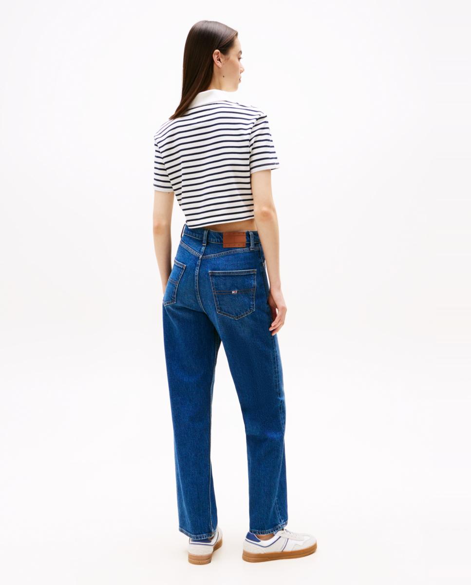 Jeans Layla Slim Straight Fit com Cintura Subida Azul-índigo-3