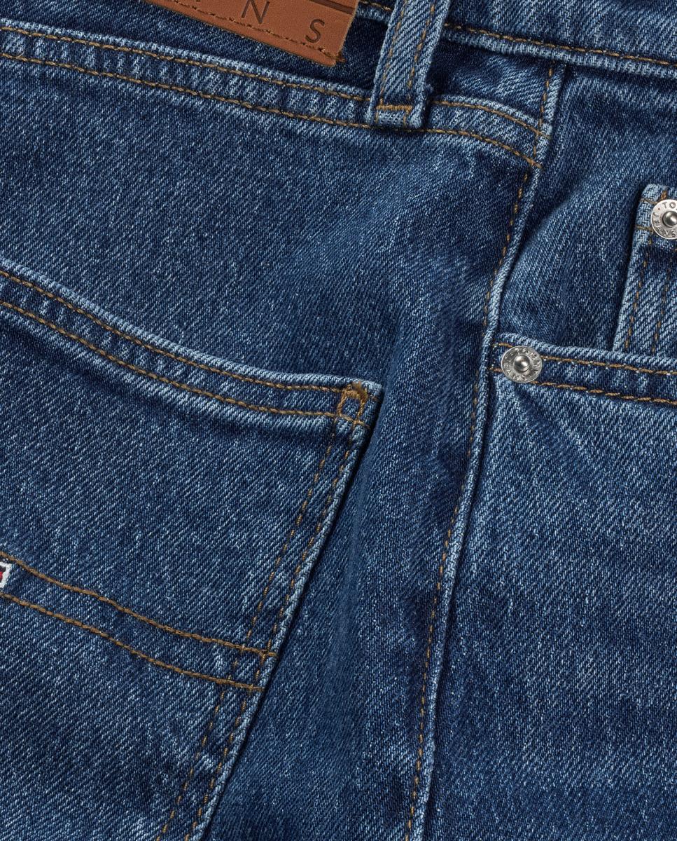 Jeans Layla Slim Straight Fit com Cintura Subida Azul-índigo-7