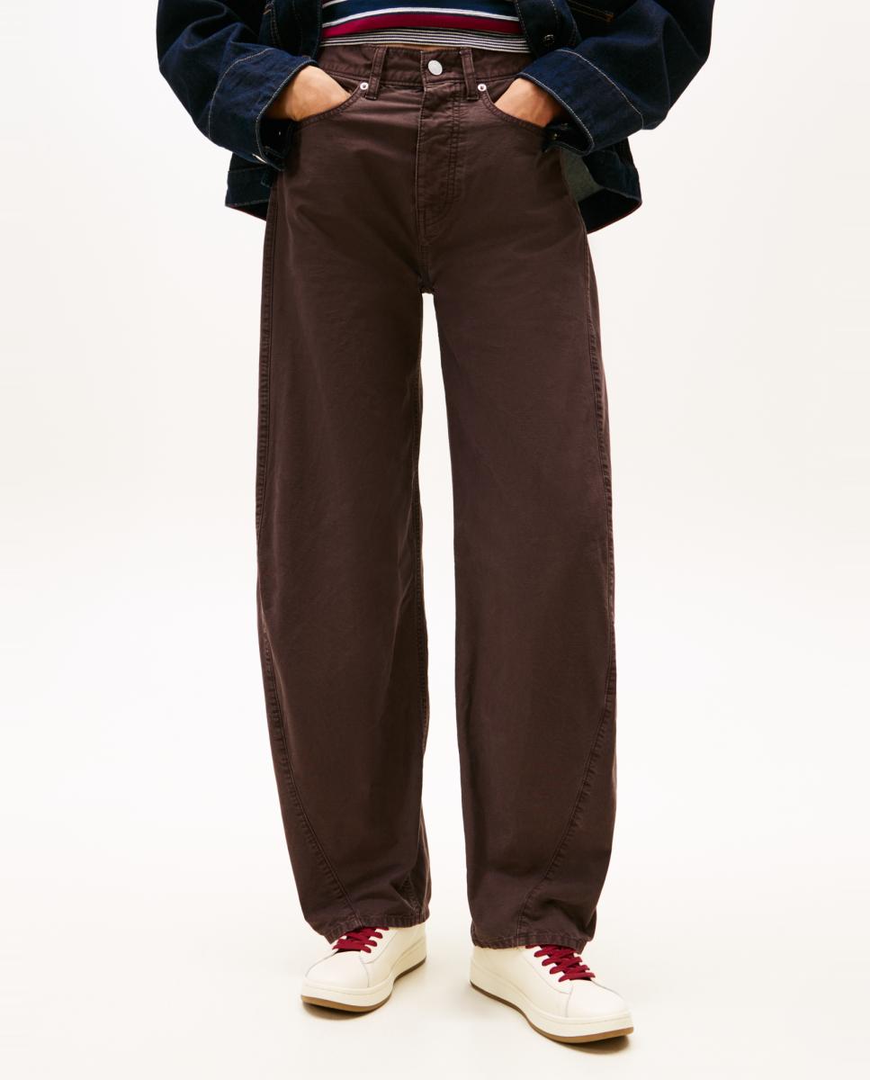Jeans Ella Barrel Fit de Cintura Média Preto-3