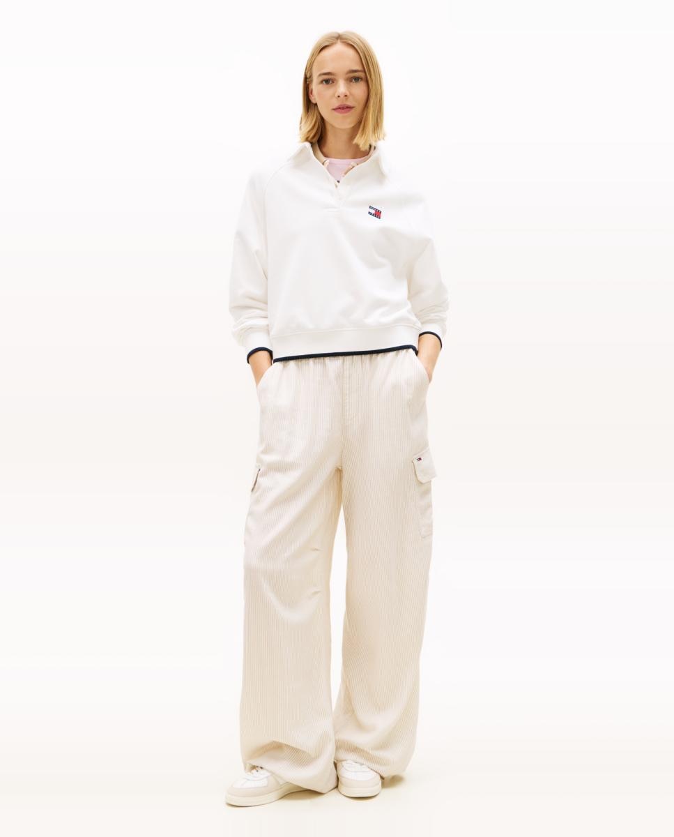 Tommy Jeans - Pantalón cargo de mujer en lino Tommy Jeans.