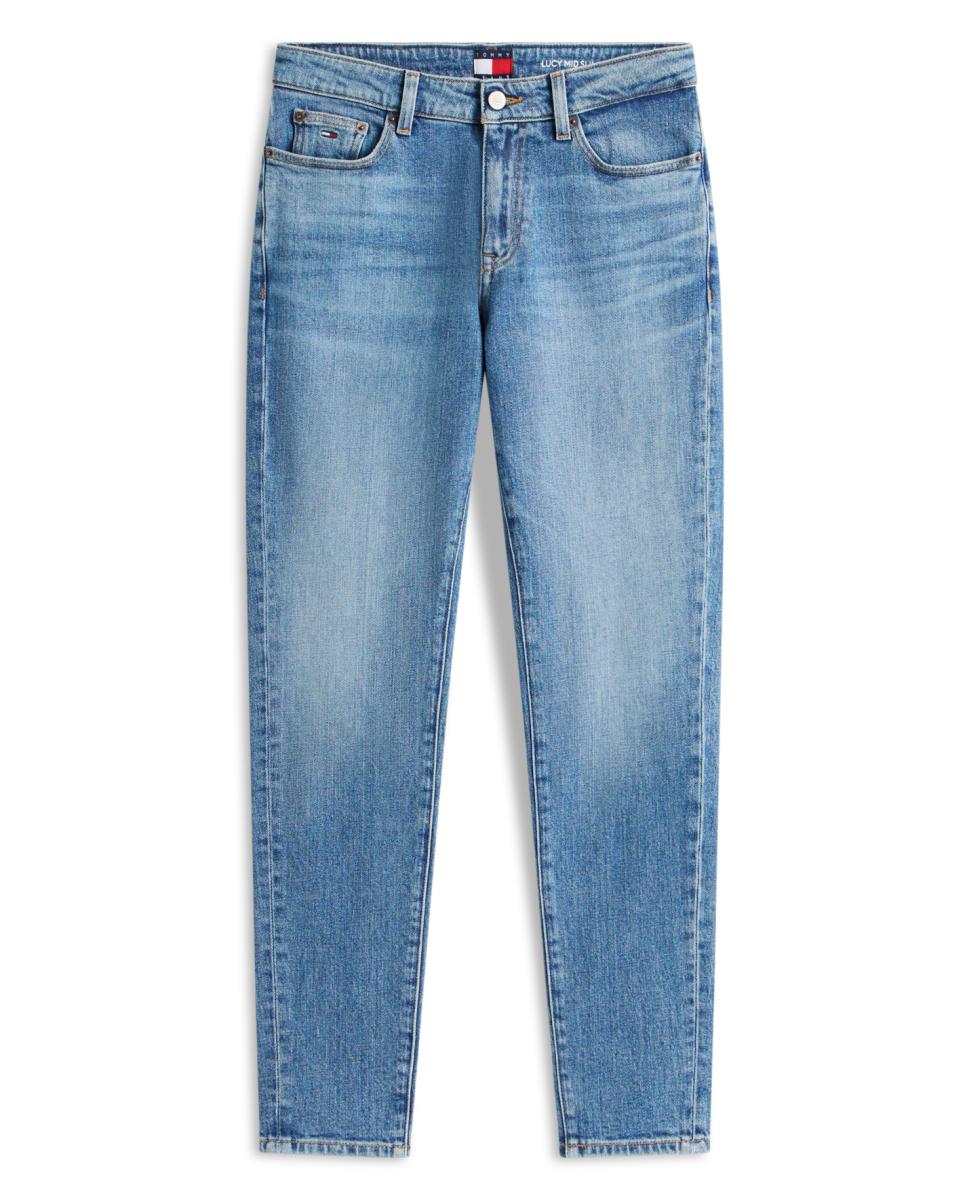 Jeans Lucy Slim Fit de Cintura Média Azul-5