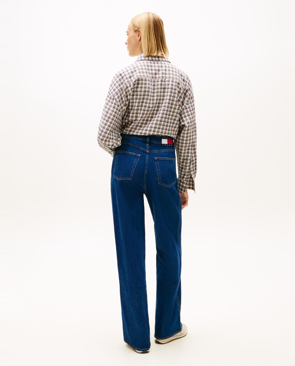 Jeans Claire Wide Fit de Cintura Subida Azul-4