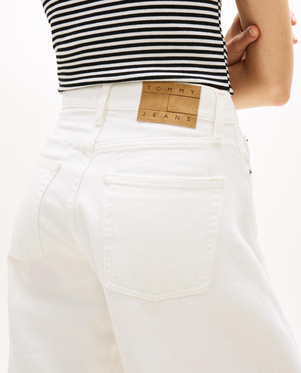 Jeans Ella de Cintura Média Barrel Fit Branco-4