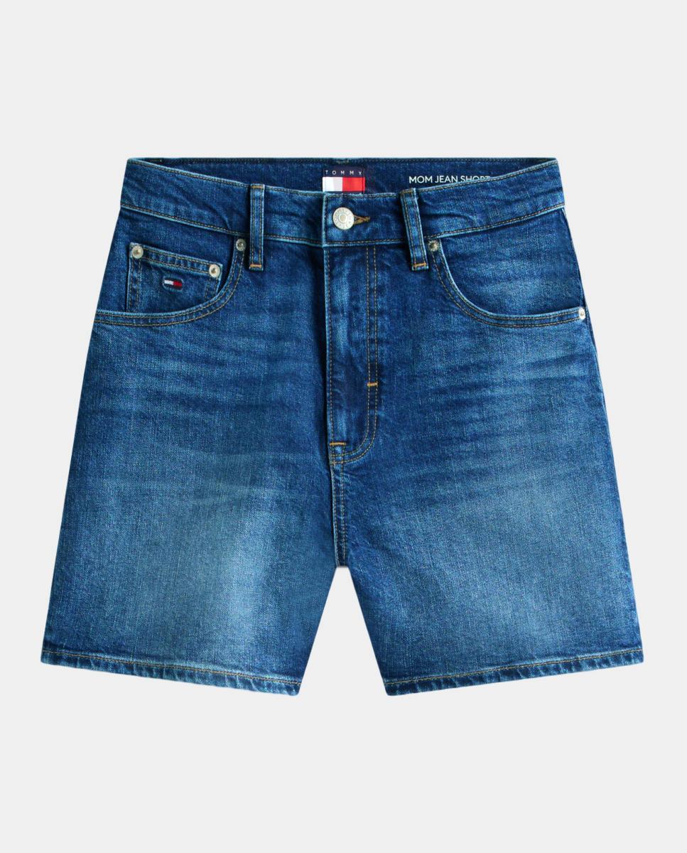 Calções de Ganga Mom Fit Azul-5