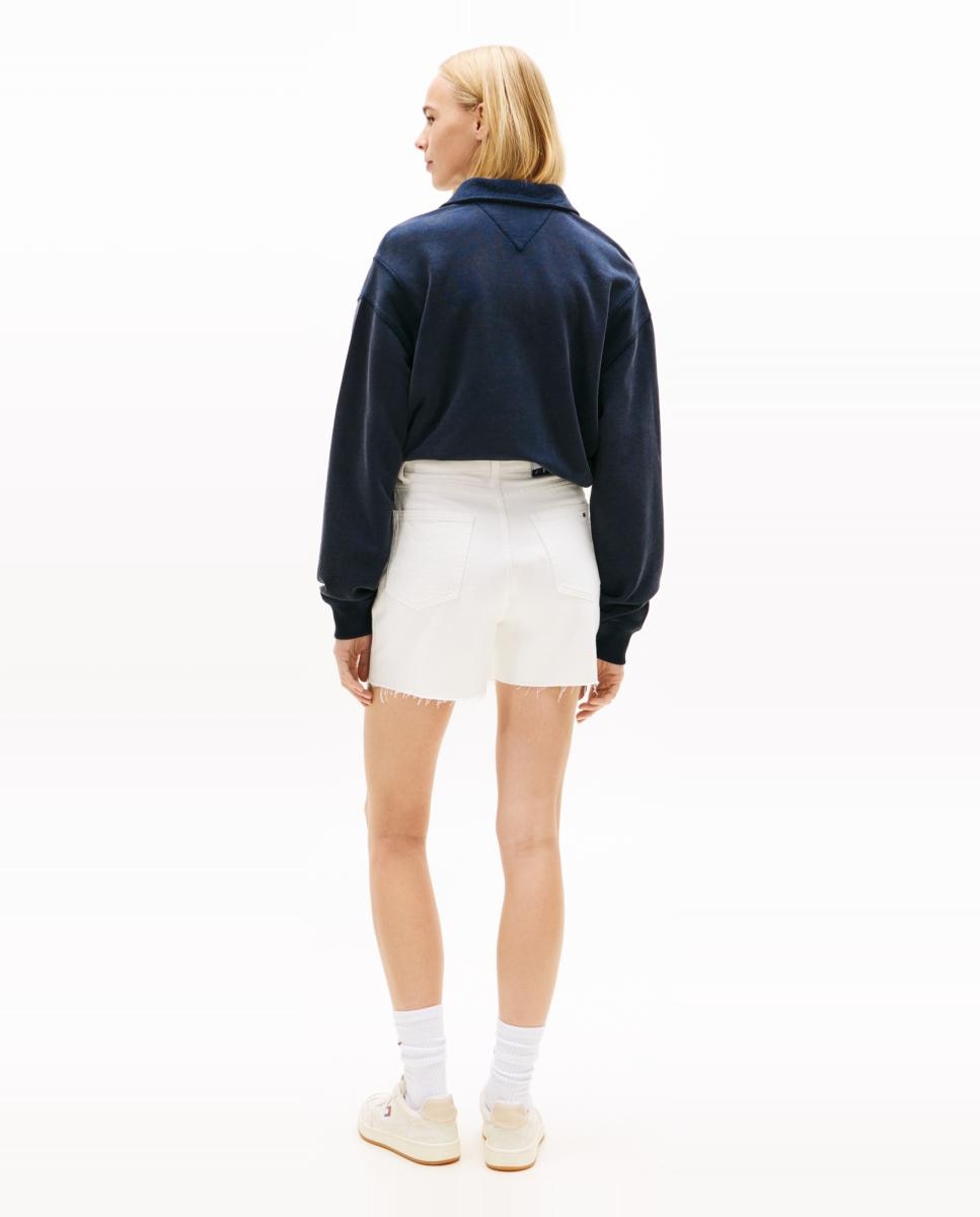 Calções de Ganga Mom Fit Branco-3